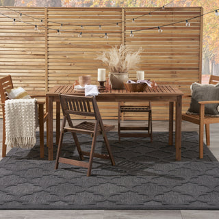 Nourison Easy Care NES01 Charcoal Black Area Rug 