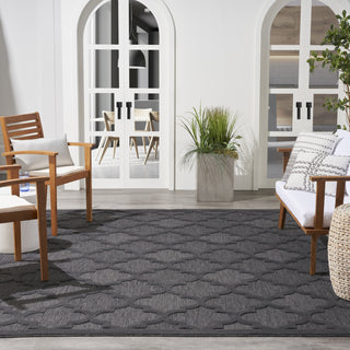 Nourison Easy Care NES01 Charcoal Black Area Rug 