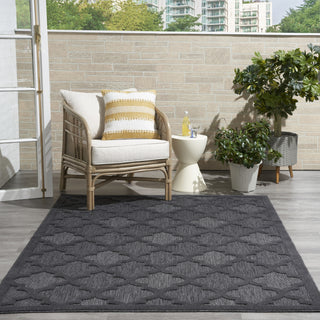 Nourison Easy Care NES01 Charcoal Black Area Rug 