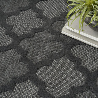 Nourison Easy Care NES01 Charcoal Black Area Rug 