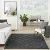 Nourison Easy Care NES01 Charcoal Black Area Rug 