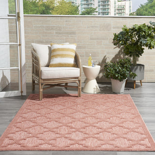 Nourison Easy Care NES01 Coral Orange Area Rug 