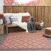 Nourison Easy Care NES01 Coral Orange Area Rug 