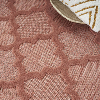 Nourison Easy Care NES01 Coral Orange Area Rug 
