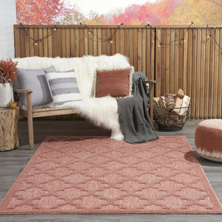 Nourison Easy Care NES01 Coral Orange Area Rug 