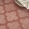 Nourison Easy Care NES01 Coral Orange Area Rug 