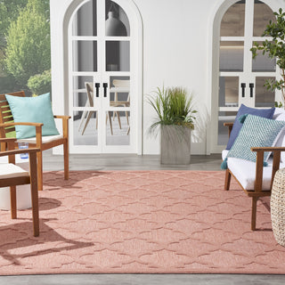 Nourison Easy Care NES01 Coral Orange Area Rug 