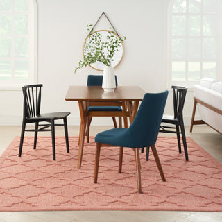 Nourison Easy Care NES01 Coral Orange Area Rug 