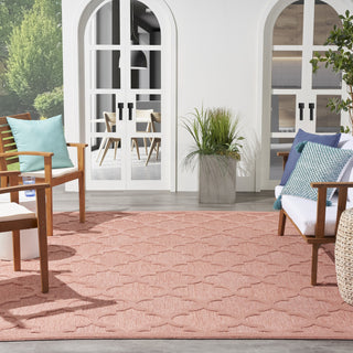 Nourison Easy Care NES01 Coral Orange Area Rug 