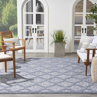 Nourison Easy Care NES01 Denim Blue Area Rug 