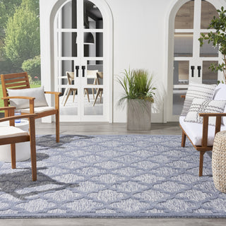 Nourison Easy Care NES01 Denim Blue Area Rug 