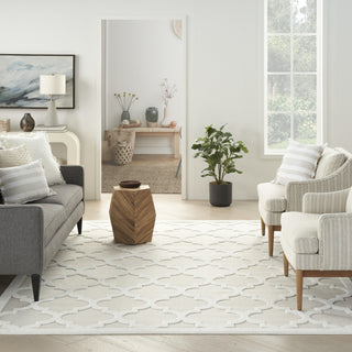 Nourison Easy Care NES01 Ivory White Area Rug 
