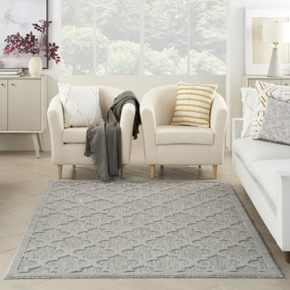 Nourison Easy Care NES01 Silver Grey Area Rug 