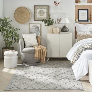 Nourison Easy Care NES01 Silver Grey Area Rug 