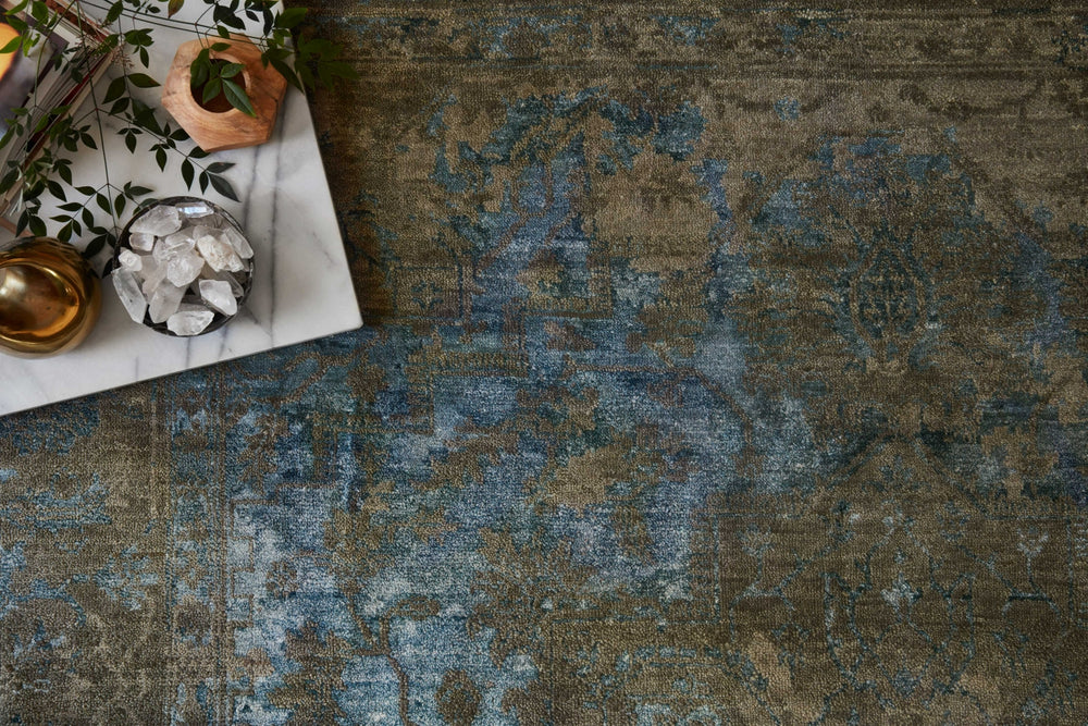 Loloi New Artifact NA-01 Ash/Blue Area Rug Lifestyle Image Feature