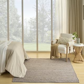 Nourison Natural Jute NJT01 Grey Area Rug Swatch Image
