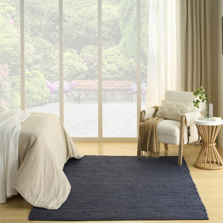 Nourison Natural Jute NJT01 Navy Area Rug Swatch Image