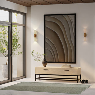 Nourison Natural Jute NJT01 Sage Area Rug Corner Image