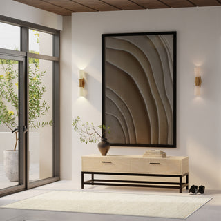 Nourison Natural Jute NJT01 Ivory Area Rug Corner Image
