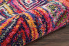 Nourison Nomad NMD01 Red Multicolor Area Rug Corner Image