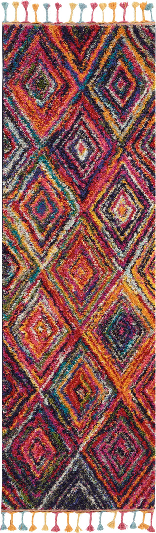 Nourison Nomad NMD01 Red Multicolor Area Rug main image