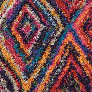 Nourison Nomad NMD01 Red Multicolor Area Rug Swatch Image