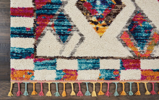 Nourison Nomad NMD02 Ivory Multicolor Area Rug Detail Image