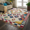 Nourison Nomad NMD02 Ivory Multicolor Area Rug Room Image Feature