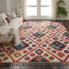 Nourison Nomad NMD03 Ivory Pink Area Rug Corner Image