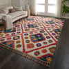 Nourison Nomad NMD03 Ivory Pink Area Rug Room Image Feature
