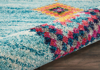 Nourison Nomad NMD04 Aqua Area Rug Corner Image