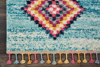 Nourison Nomad NMD04 Aqua Area Rug Detail Image