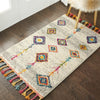 Nourison Nomad NMD04 Cream Grey Area Rug Corner Image