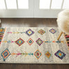 Nourison Nomad NMD04 Cream Grey Area Rug Corner Image