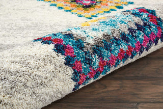 Nourison Nomad NMD04 Cream Grey Area Rug Corner Image