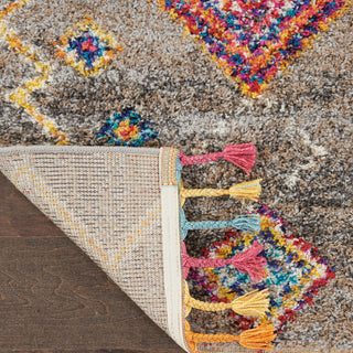 Nourison Nomad NMD05 Grey Area Rug Corner Image