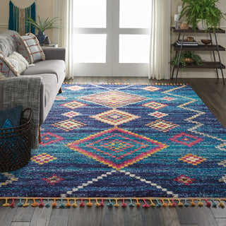 Nourison Nomad NMD05 Navy Area Rug Corner Image