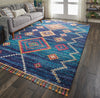 Nourison Nomad NMD05 Navy Area Rug Room Image Feature