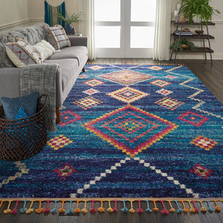 Nourison Nomad NMD05 Navy Area Rug Corner Image