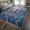 Nourison Nomad NMD05 Navy Area Rug Room Image Feature