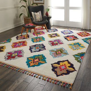 Nourison Nomad NMD06 Ivory Multicolor Area Rug Room Image Feature