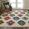 Nourison Nomad NMD06 Ivory Multicolor Area Rug Corner Image
