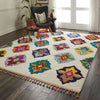 Nourison Nomad NMD06 Ivory Multicolor Area Rug Room Image Feature