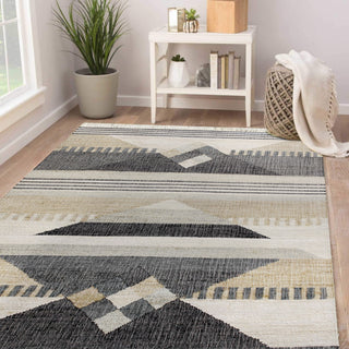 LR Home Nimroz 81984 Tan/Black/Blue/Gray/White Area Rug Lifestyle Image