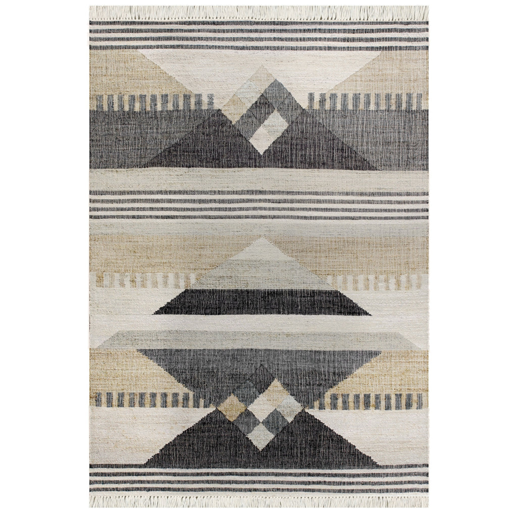 LR Home Nimroz 81984 Tan/Black/Blue/Gray/White Area Rug main image
