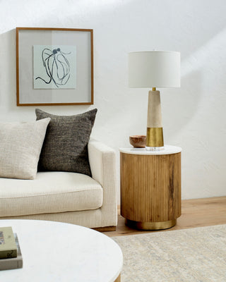 Surya Nems NMS-003 White / Brown Furniture Style Shot