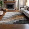 Dalyn Neo NO1 Khaki Machine Washable Area Rug Lifestyle Image Feature