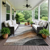 Dalyn Neo NO1 Khaki Machine Washable Area Rug Outdoor Lifestyle Image Feature