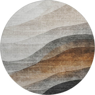Dalyn Neo NO1 Khaki Machine Washable Area Rug Round Main Image