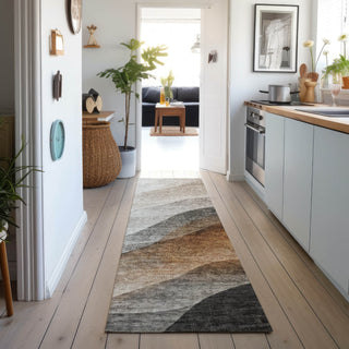 Dalyn Neo NO1 Khaki Machine Washable Area Rug Runner Lifestyle Image Feature